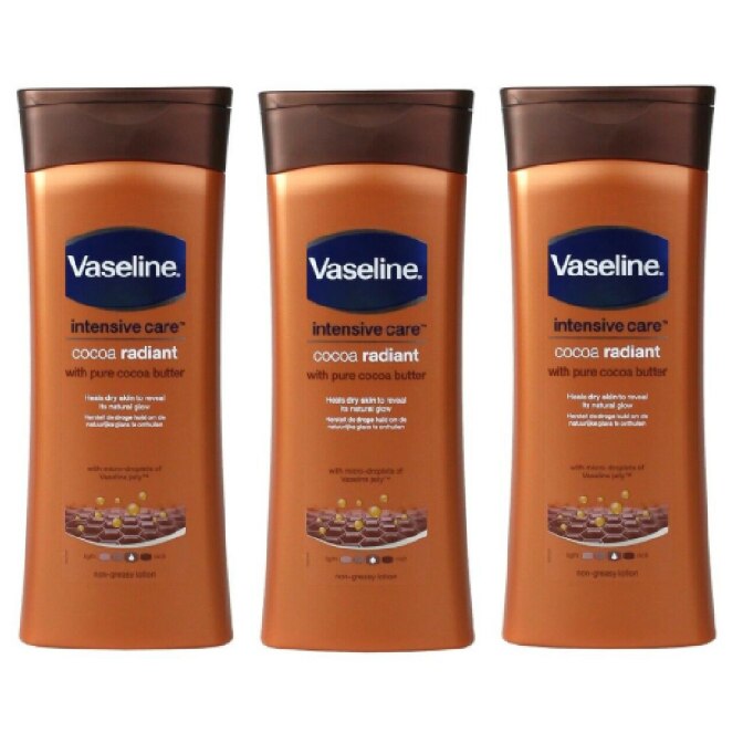 Pachet 3x Lotiune de corp Vaseline Cocoa Radiant, 400ml